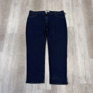 Hollister Dark Wash Curvy Low-Rise Dad Jeans - Size 21 Long